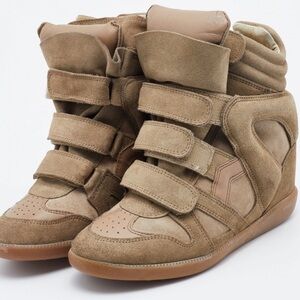 Isabel marant bekett wedge sneakers beige size 39